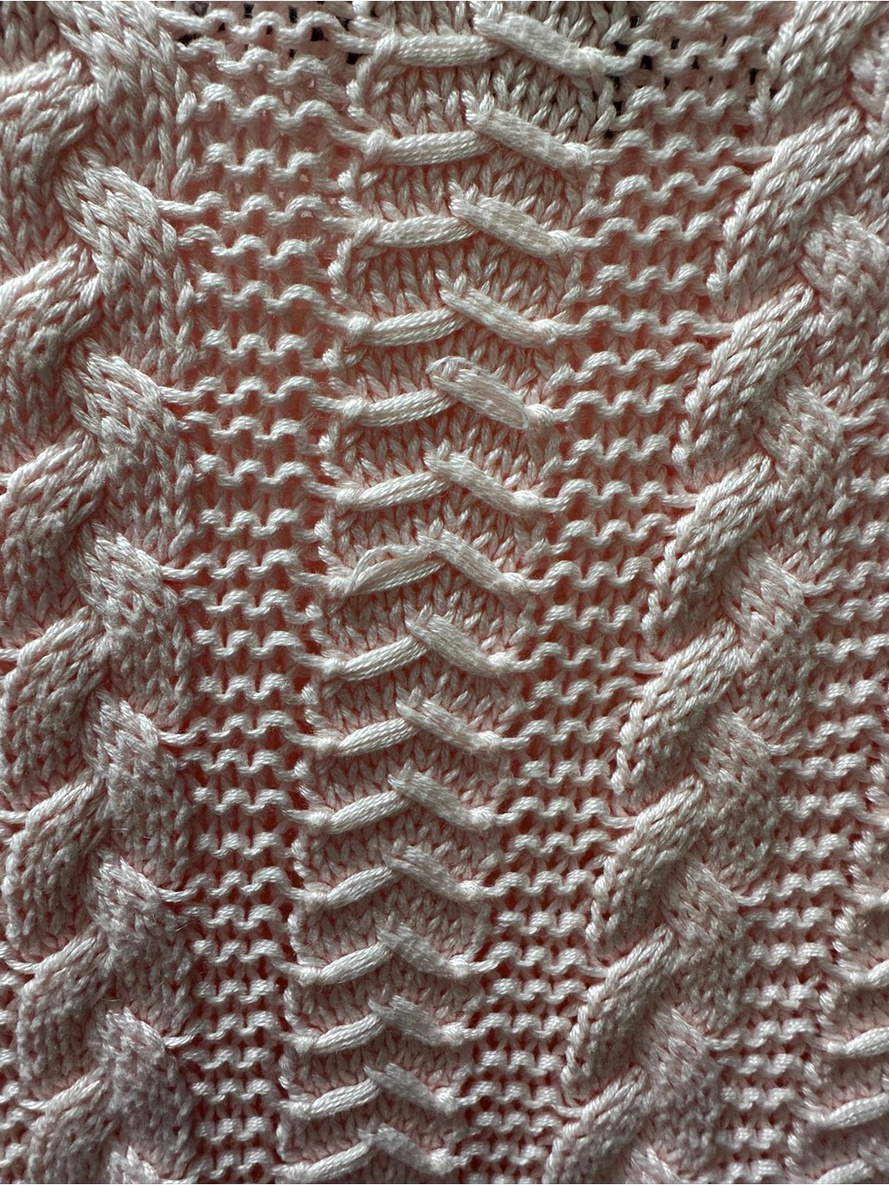 Lauren Ralph Lauren Light Pink Cable-Knit Crewneck Sweater - Picture 6 of 7